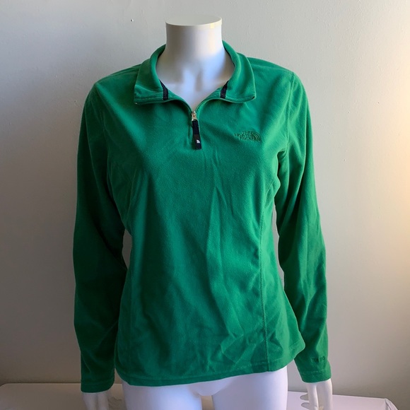 The North Face Green Quarter Zip Pullover Large - Picture 2 of 7